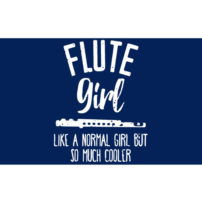 School Marching Band Funny Flute Girl Bumper Sticker