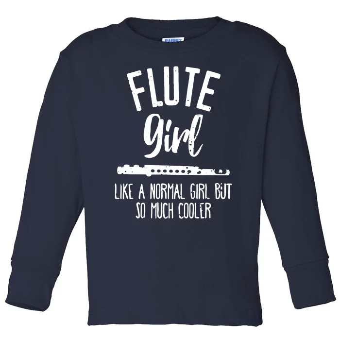 School Marching Band Funny Flute Girl Toddler Long Sleeve Shirt