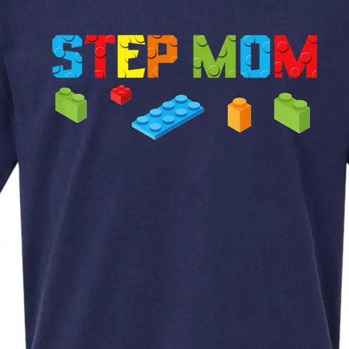 Stepmom Master Builder Building Bricks Blocks Family Parents Great Gift Sueded Cloud Jersey T-Shirt