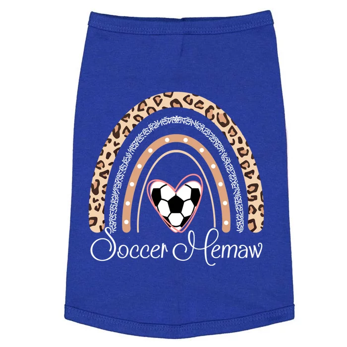 Soccer Memaw Boho Rainbow Funny Soccer Memaw Gift Doggie Tank