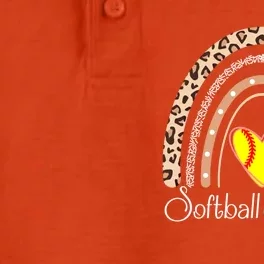 Softball Memaw Boho Rainbow Funny Softball Memaw Gift Dry Zone Grid Performance Polo