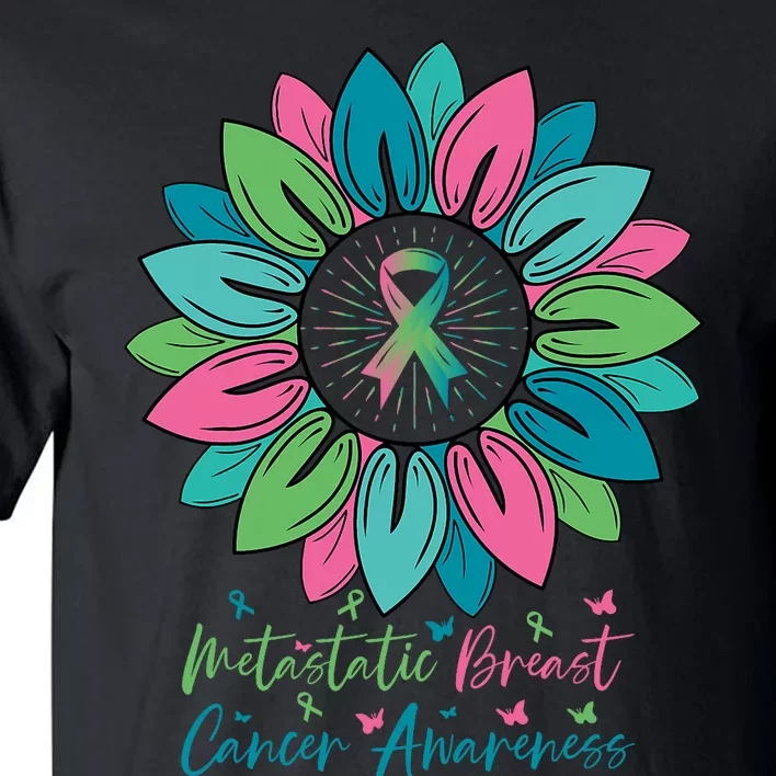 Sunflower Metastatic Breast Cancer Awareness Month Tall T-Shirt