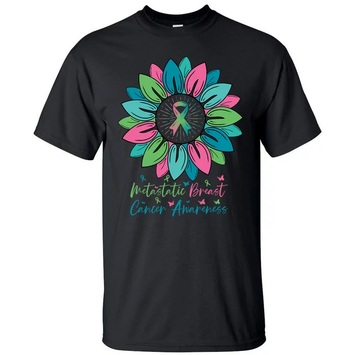 Sunflower Metastatic Breast Cancer Awareness Month Tall T-Shirt