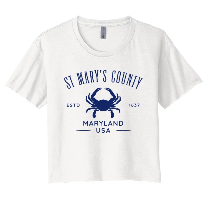 St MaryS County In Southern Maryland Est 1637 Women's Crop Top Tee