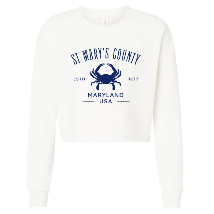 St MaryS County In Southern Maryland Est 1637 Cropped Pullover Crew