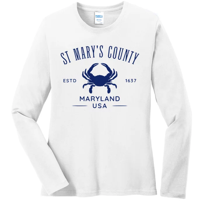 St MaryS County In Southern Maryland Est 1637 Ladies Long Sleeve Shirt