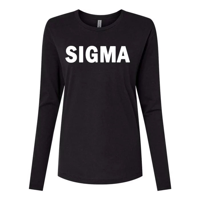 Sigma Male Cute Gift Simple Minimal Loner Lone Wolf Alpha Introvert Gift Womens Cotton Relaxed Long Sleeve T-Shirt