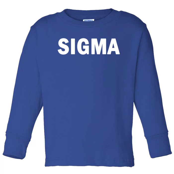 Sigma Male Cute Gift Simple Minimal Loner Lone Wolf Alpha Introvert Gift Toddler Long Sleeve Shirt