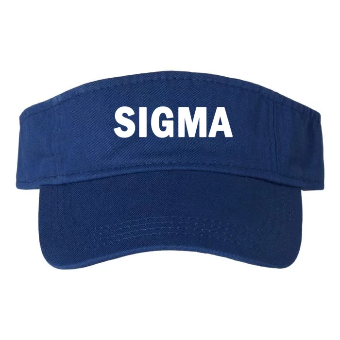 Sigma Male Cute Gift Simple Minimal Loner Lone Wolf Alpha Introvert Gift Valucap Bio-Washed Visor