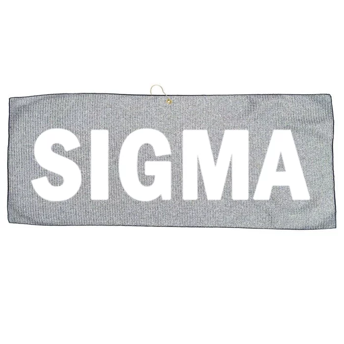 Sigma Male Cute Gift Simple Minimal Loner Lone Wolf Alpha Introvert Gift Large Microfiber Waffle Golf Towel