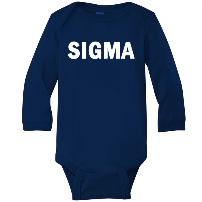 Sigma Male Cute Gift Simple Minimal Loner Lone Wolf Alpha Introvert Gift Baby Long Sleeve Bodysuit