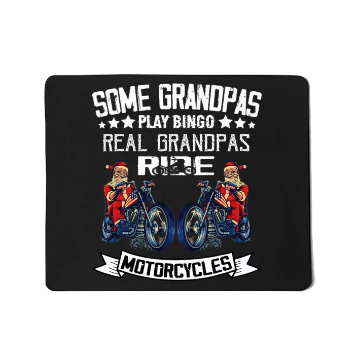 Santa Motorcycle Christmas For Grandpa Dad Motorcycle Riders Mousepad