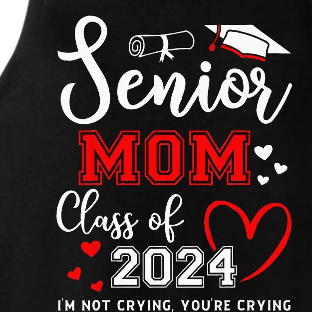 Senior Mom Class Of 2024 Im Not Crying Graduate School Ladies Tri-Blend Wicking Tank