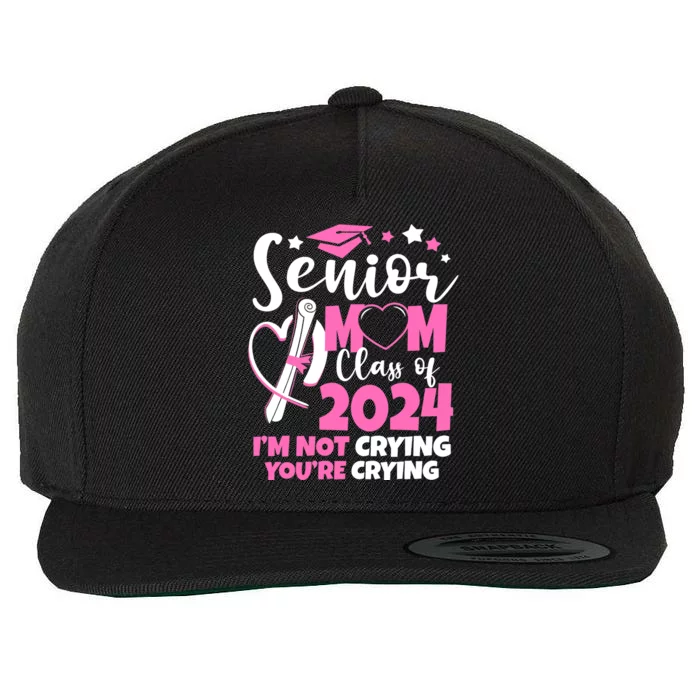 Senior Mom Class Of 2024 24 Graduate Graduation 24 Gift Wool Snapback Cap