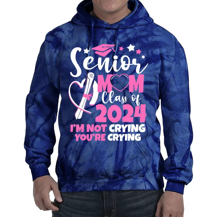 Senior Mom Class Of 2024 24 Graduate Graduation 24 Gift Tie Dye Hoodie