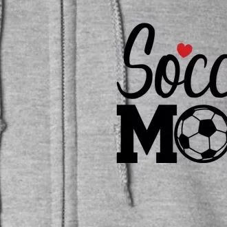 Soccer Mom Cute Mom Life Soccer Game Day Cheer Mom Gift Full Zip Hoodie