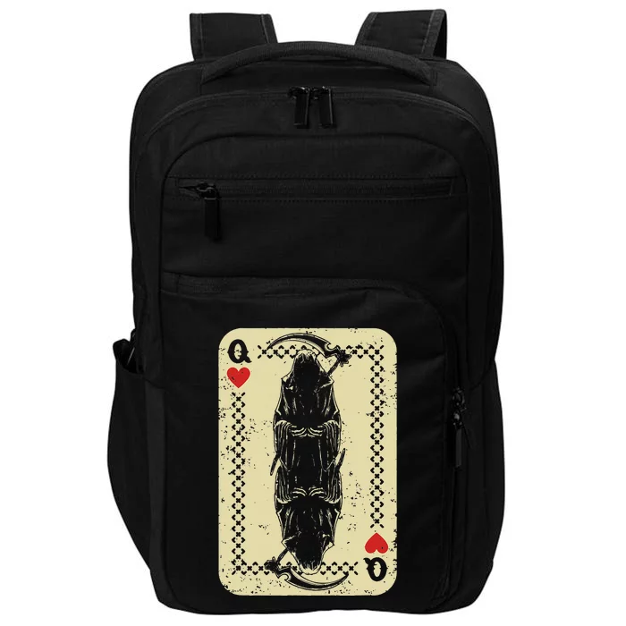 Santa Muerte Calavera Mexico Skeleton Poker Card Death Queen Impact Tech Backpack