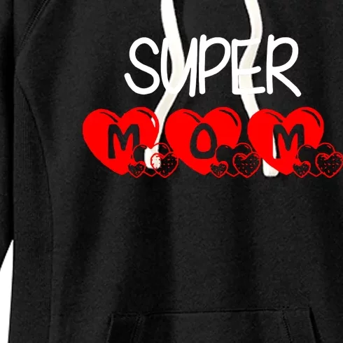 Super Mum Cute Mothers Day Lovely Women's Fleece Hoodie