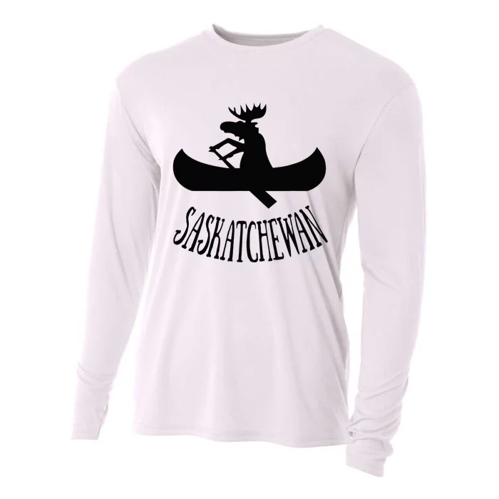 Saskatchewan Moose Canoe Cooling Performance Long Sleeve Crew