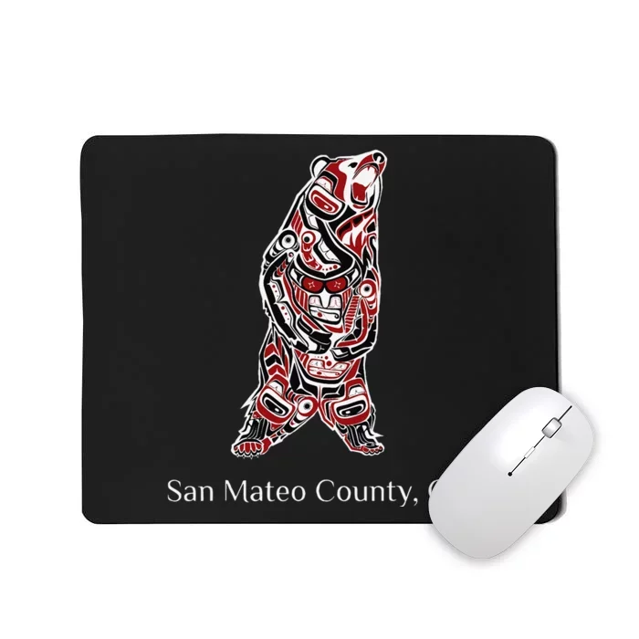 San Mateo County Ca Native American Brown Grizzly Bear Mousepad