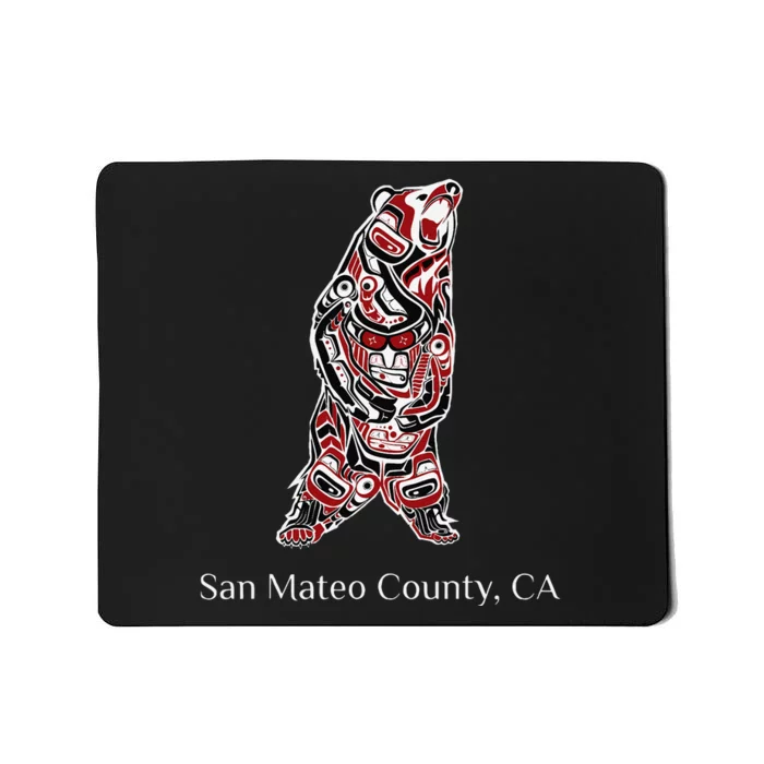 San Mateo County Ca Native American Brown Grizzly Bear Mousepad