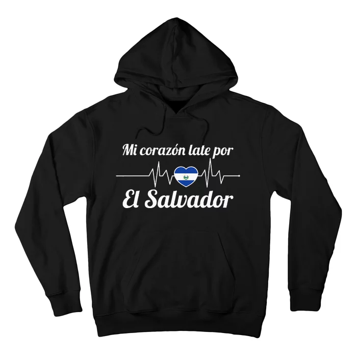 Salvadoran Mi Corazón Late Por El Salvador Salvadorian Hoodie