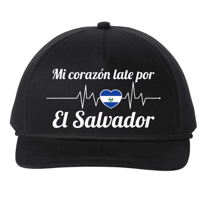 Salvadoran Mi Corazón Late Por El Salvador Salvadorian Snapback Five-Panel Rope Hat