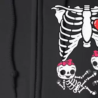 Spooky Maternity Costume Twins XRay Halloween Outfit Full Zip Hoodie