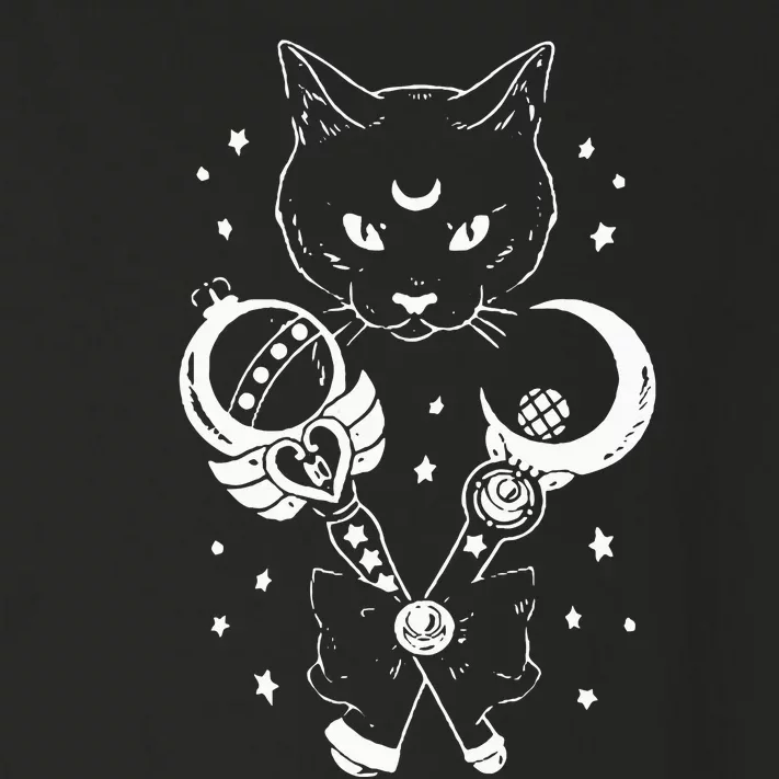 Sailor Meow Cute Moon Cat Space Magic Gothic Halloween Toddler Long Sleeve Shirt