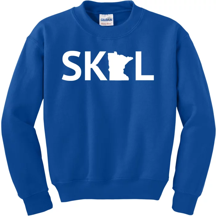 Skol Minnesota Cool Gift Let's Go Mn Hooded Great Gift Kids Sweatshirt