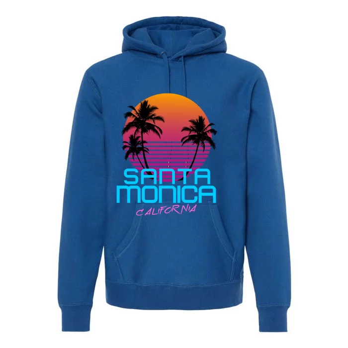 Santa Monica California Retro 80S Cute Gift Premium Hoodie