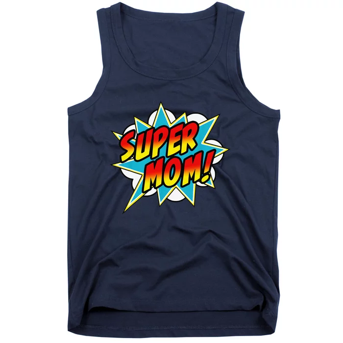 Super Mom Comic Book Superhero Mother's Day Tank Top