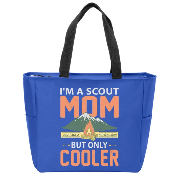 Scout Mom Camping Troop Camp Leader Scouting Gift Zip Tote Bag