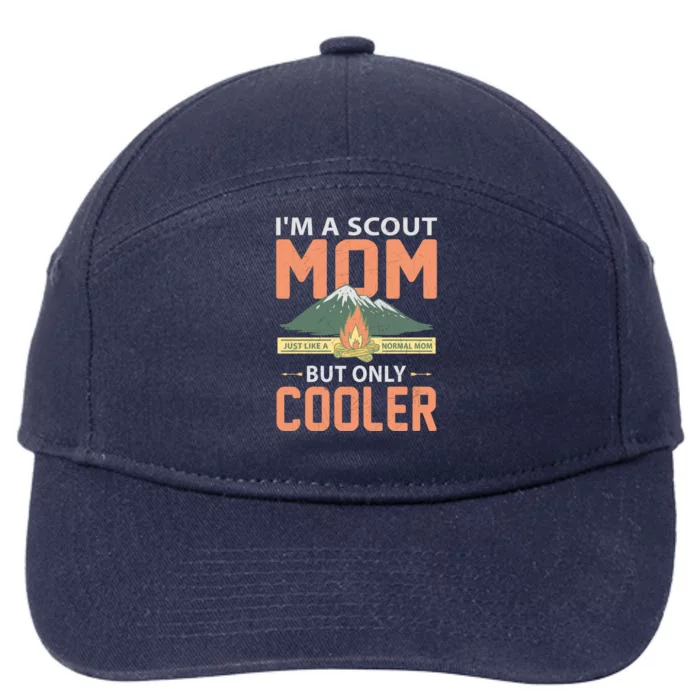 Scout Mom Camping Troop Camp Leader Scouting Gift 7-Panel Snapback Hat