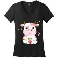 Strawberry Cow Shirt Cute Cow Tee for Teen Girls Women Funny Milk Cow  Graphic Printed T-Shirt X-Small 