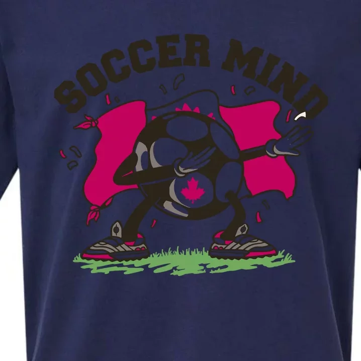 Soccer Mind Canadian Flag Sport Sueded Cloud Jersey T-Shirt