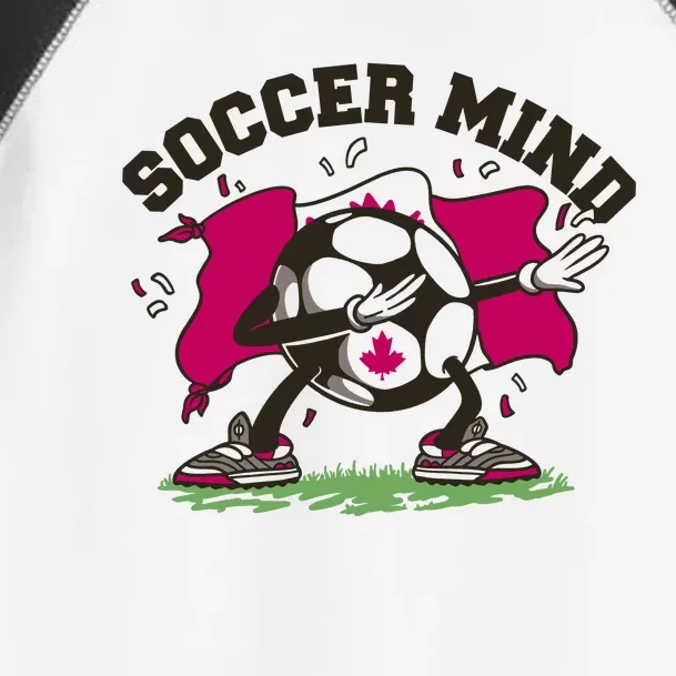 Soccer Mind Canadian Flag Sport Toddler Fine Jersey T-Shirt