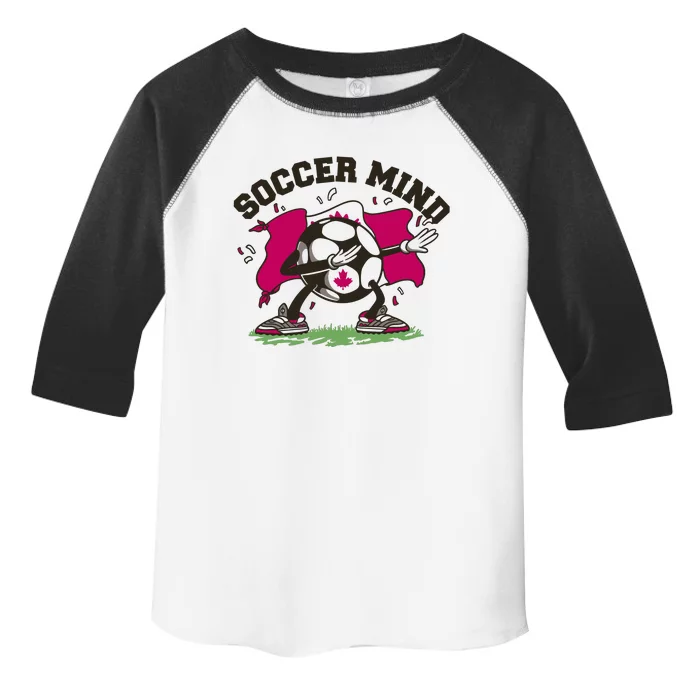 Soccer Mind Canadian Flag Sport Toddler Fine Jersey T-Shirt