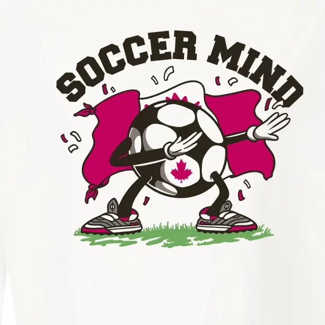 Soccer Mind Canadian Flag Sport Cropped Pullover Crew