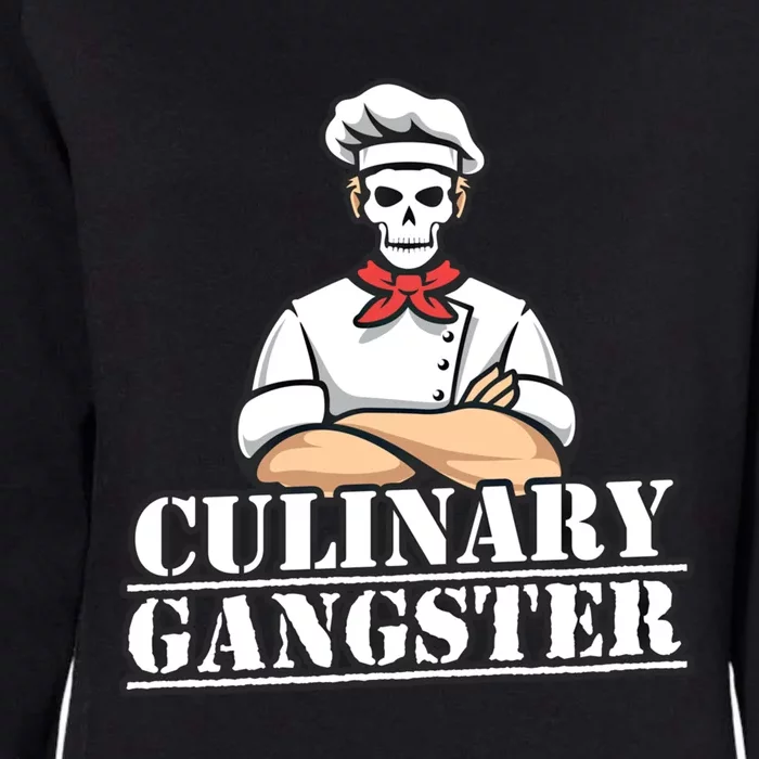 Skull Master Chef Culinary Gangster Funny Gift Womens California Wash Sweatshirt