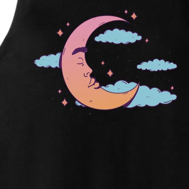 Sleeping Moon Cloud Ladies Tri-Blend Wicking Tank