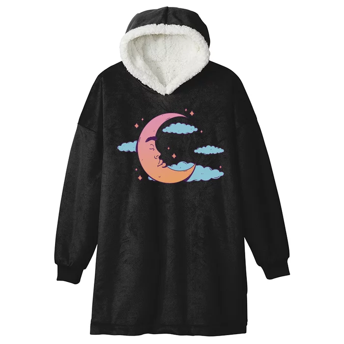 Sleeping Moon Cloud Hooded Wearable Blanket