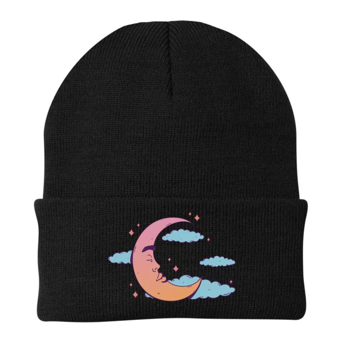 Sleeping Moon Cloud Knit Cap Winter Beanie