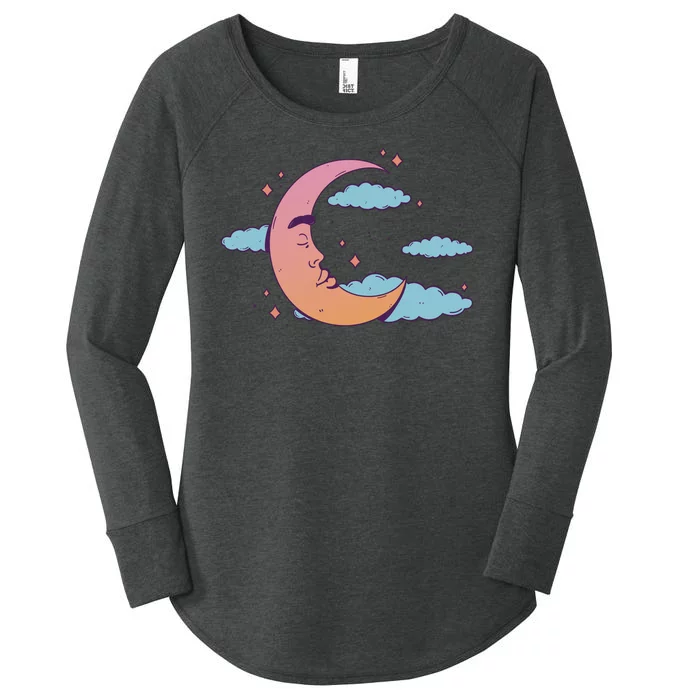 Sleeping Moon Cloud Women's Perfect Tri Tunic Long Sleeve Shirt