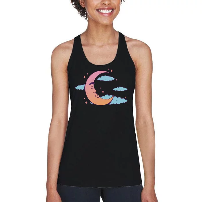 Sleeping Moon Cloud Women's Racerback Tank