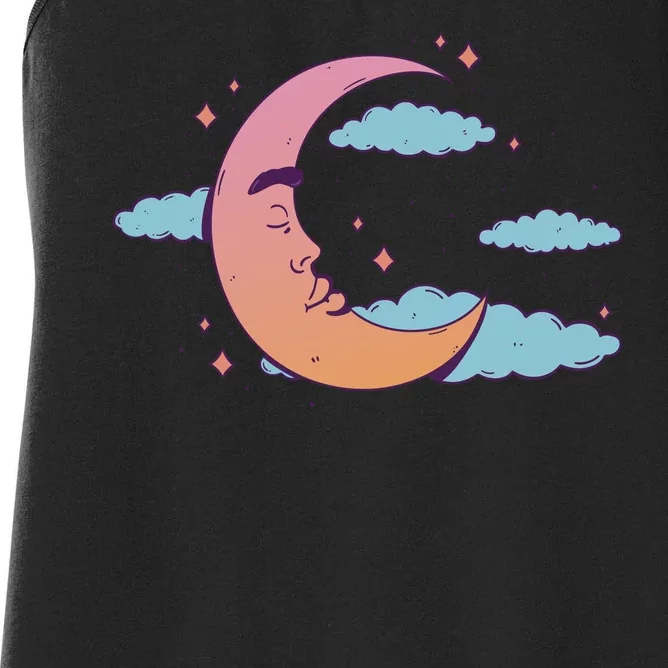 Sleeping Moon Cloud Women's Racerback Tank