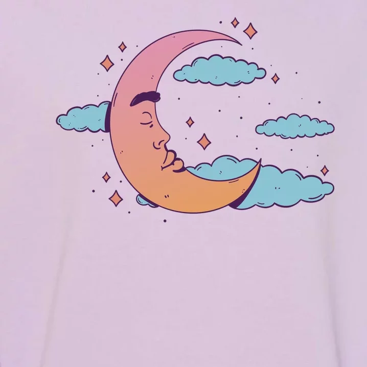 Sleeping Moon Cloud Garment-Dyed Sweatshirt