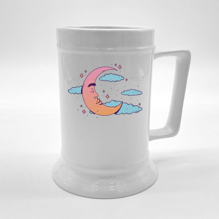 Sleeping Moon Cloud Front & Back Beer Stein