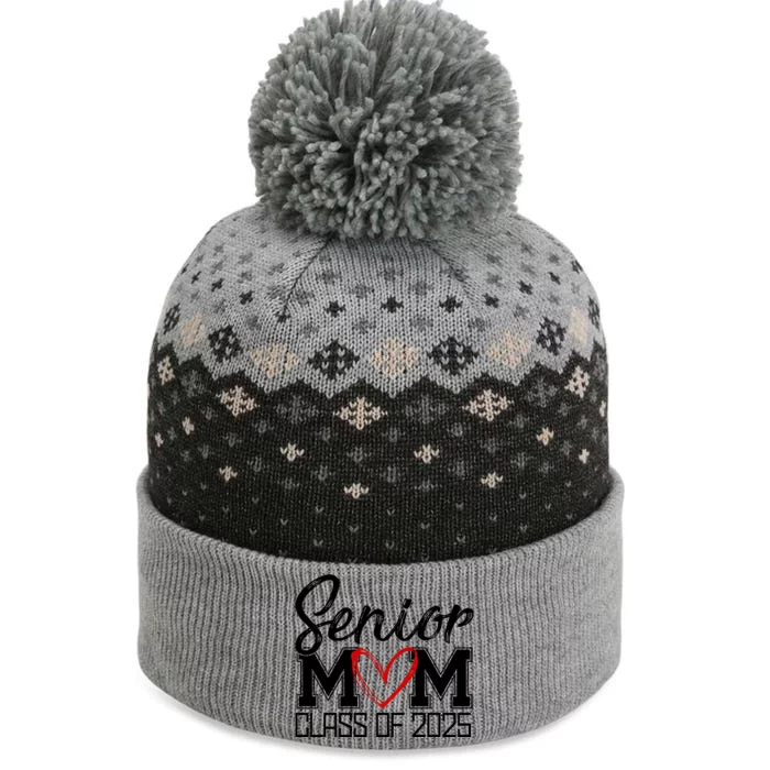 Senior Mom Class Of 2025 Heart The Baniff Cuffed Pom Beanie