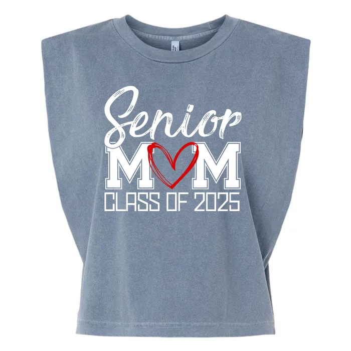 Senior Mom Class Of 2025 Heart Garment-Dyed Women's Muscle Tee